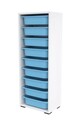 Dulap multifunctional, Estella, Zola 9N, Alb/Albastru