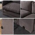 Canapea extensibilă cu 2 locuri, Futon, 859FTN2873, Metal , Gri