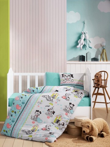 Lenjerie de pat pentru copii, Dalmaçyalı v2 - Mint, Cotton Box, Bumbac Ranforce