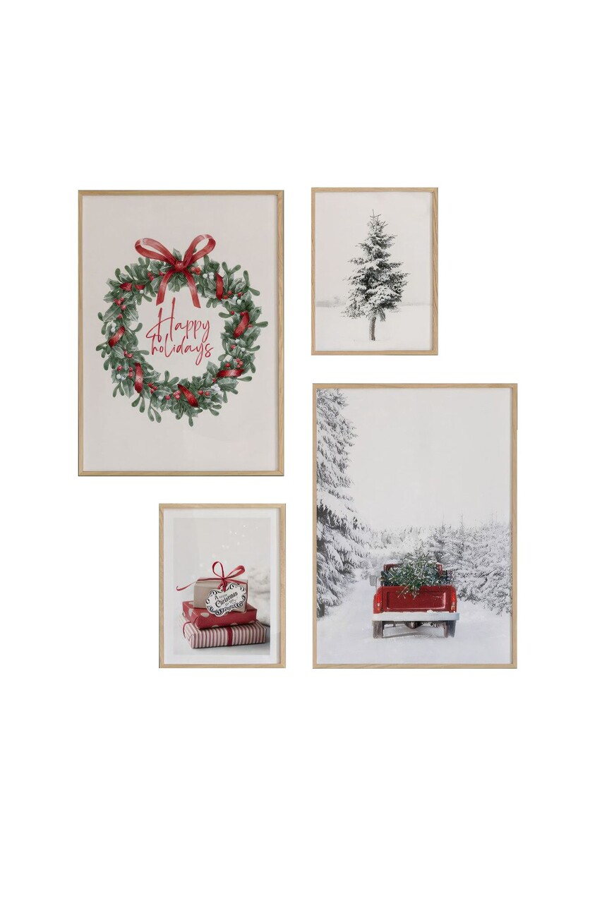 Set 4 tablouri decorative, Nwyearmdl4, MDF, Multicolor - view 2