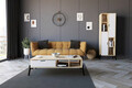 Masuta de cafea, Puqa Design, Serpa, 100x28.2x50 cm, PAL, Stejar Safir / Alb