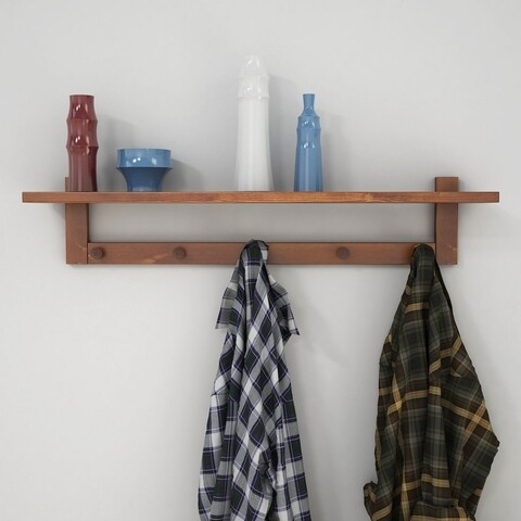Raft pentru perete wood, puqa design, 80x14x16 cm, aluna