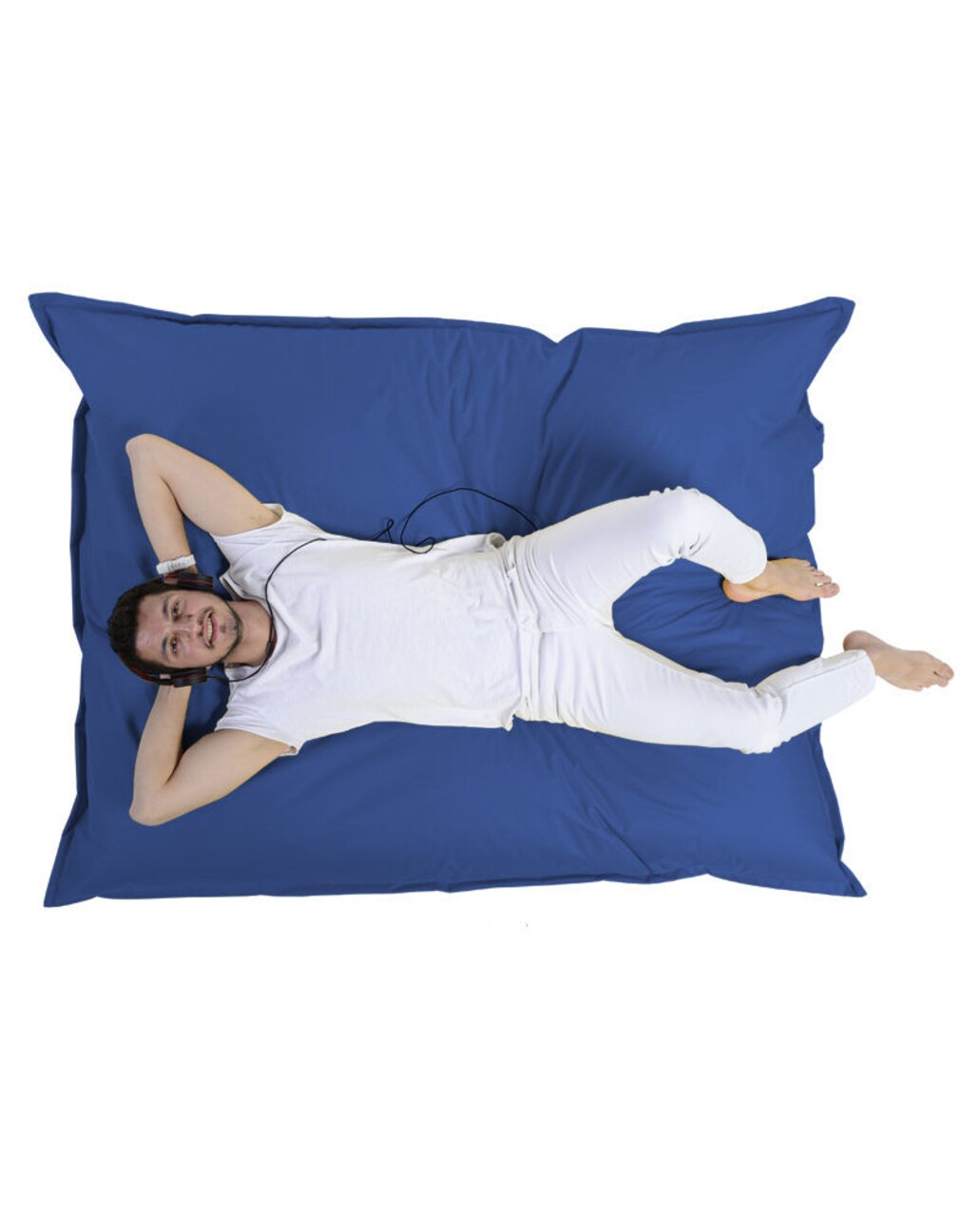 Fotoliu Puf, Bean Bag, Ferndale Giant, 140 X 180 Cm, Poliester Impermeabil, Albastru