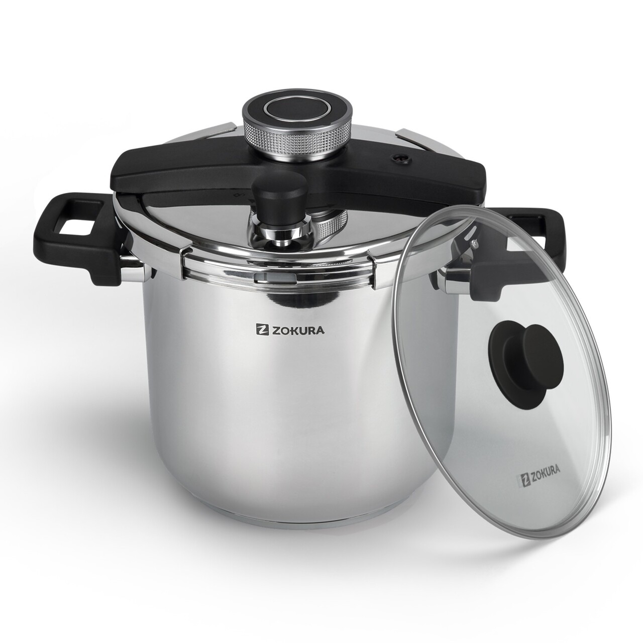 Oala sub presiune, inox, 22cm/7,5L - Zokura - imagine 2