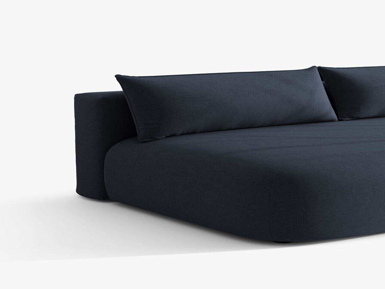 Canapea extensibila 3 locuri, Hena, Micadoni Home, 205x112x85 cm, tesatura structurata, albastru regal — imaginea 8