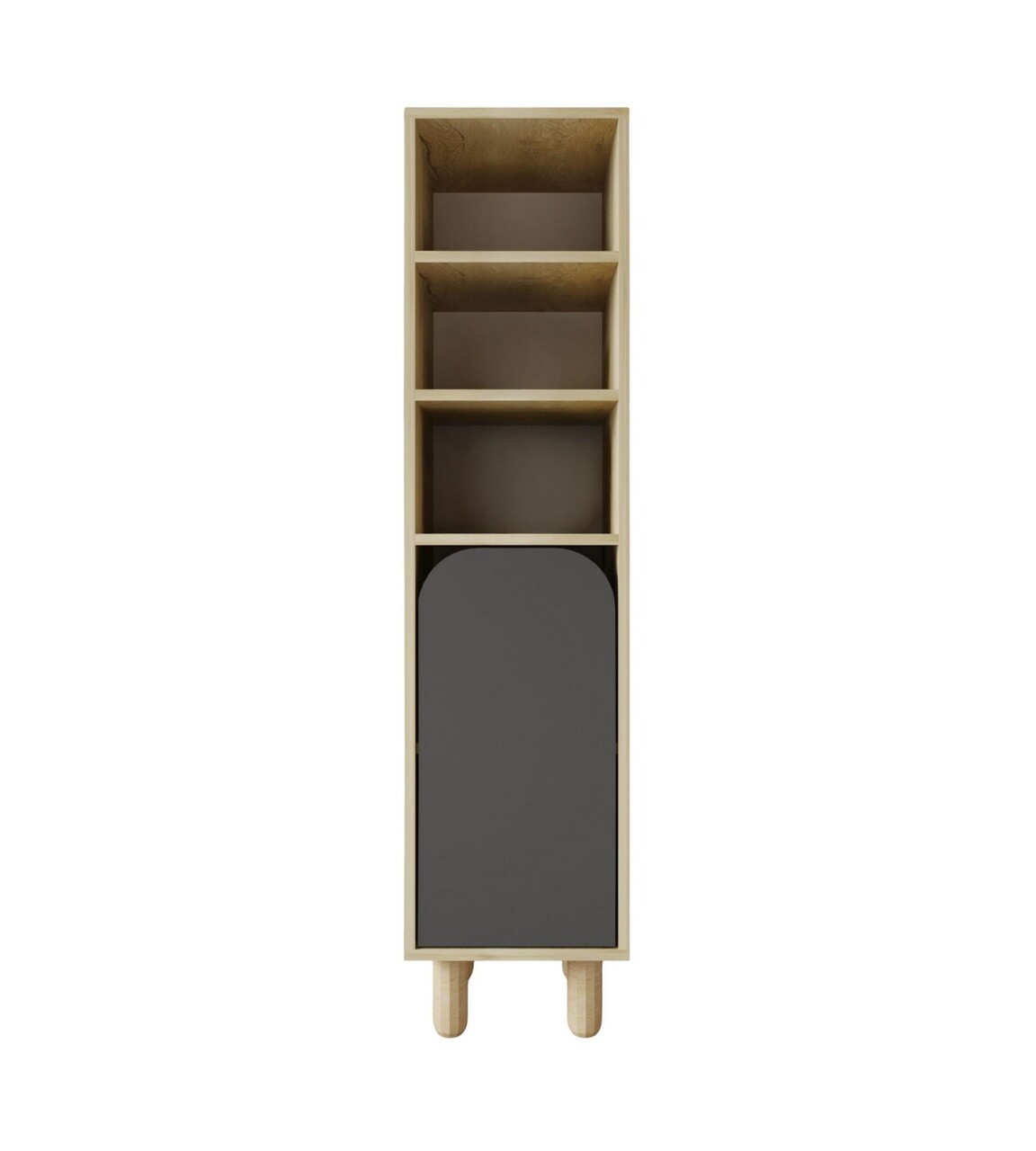 Dulap multifunctional, Hanah Home, Parma 1, 37x155x40 cm, PAL, Stejar safir / Antracit - view 4