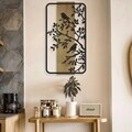 Decoratiune de perete, Nidra, Cadru: Lemn (Grosime: 2 cm), Verde/Negru