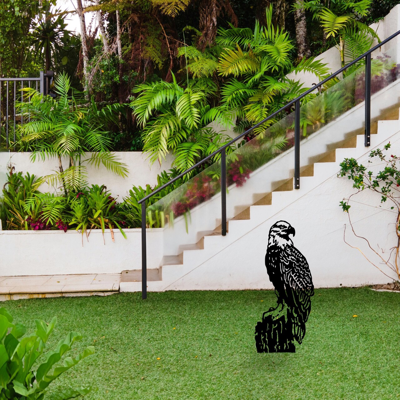 Obiect decorativ de grădină, Spy 01, 40x36 cm, Negru - imagine 3