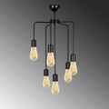 Lustra, Opviq, 892OPV1436, Fier, Negru