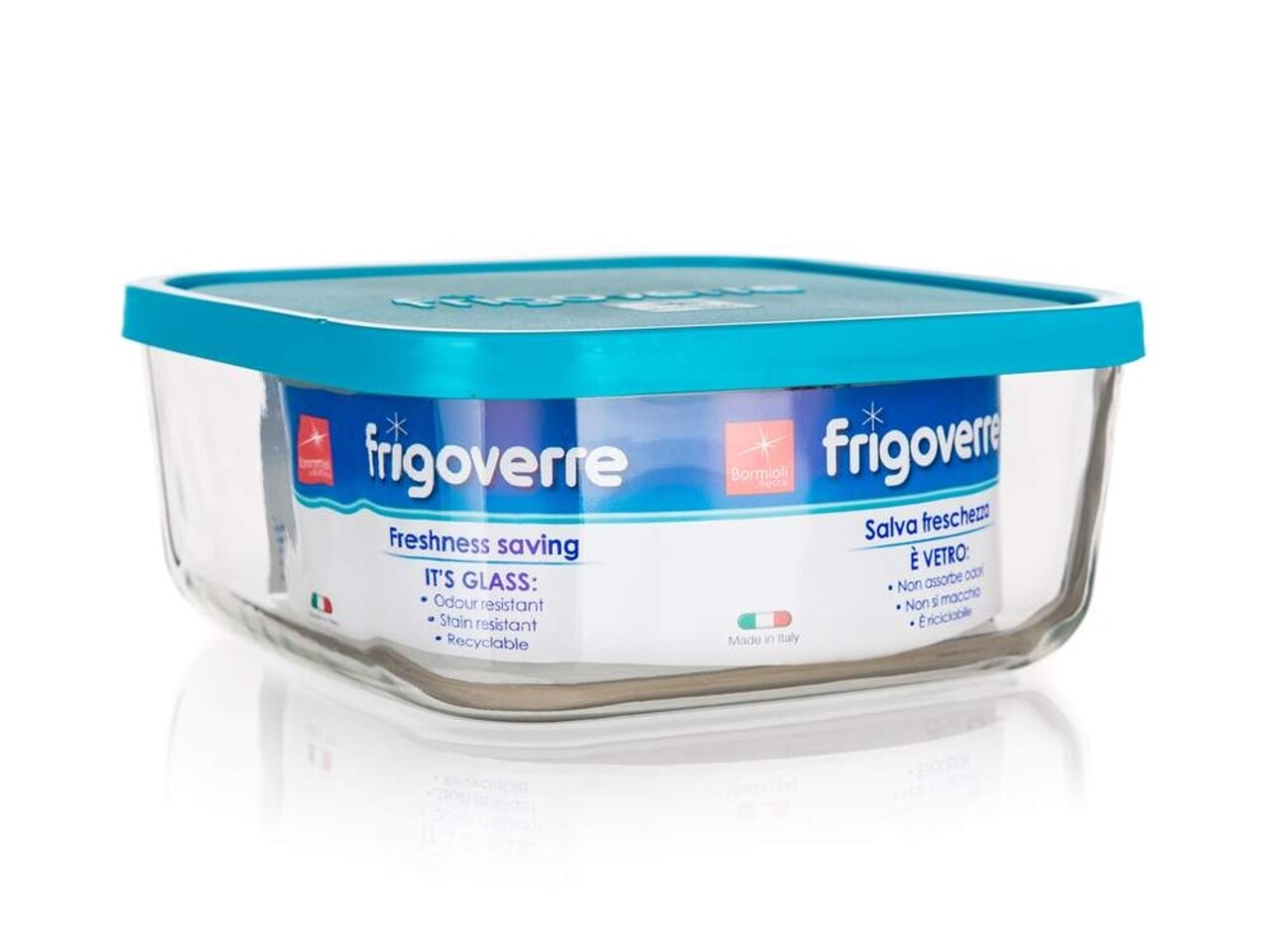 Caserola Frigoverre, Bormioli, 15x15x5 Cm, Sticla/plastic