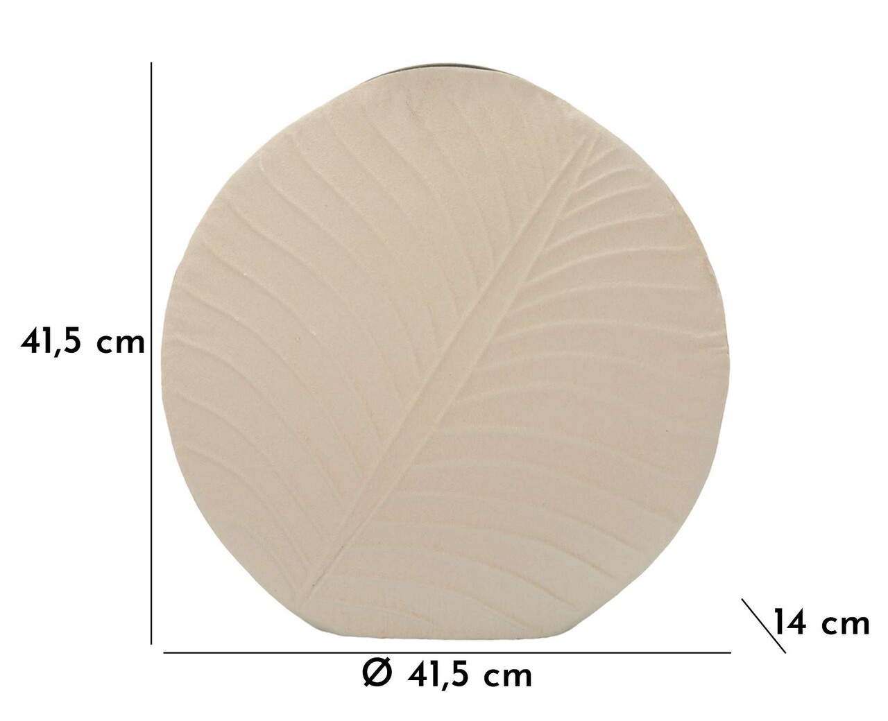 Vaza decorativa Dune, Mauro Ferretti, 41.5x41.5 cm, fier, crem - 1 | YEO
