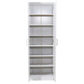 Pantofar cu 2 usi Sante, Pakoworld, 21 perechi pantofi, 60x37x183 cm, MDF/PAL, alb