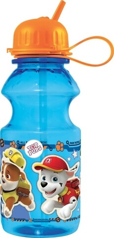 Recipient apa paw patrol, nickelodeon, 400 ml, plastic, albastru