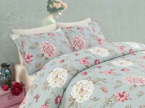 Lenjerie de pat dubla 3 piese, sandiego - mint, eponj home, 65% bumbac/35% poliester