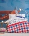 Lenjerie de pat pentru o persoana Airballon, Cotton Box, 3 piese, 160 x 240 cm, 100% bumbac ranforce, multicolora