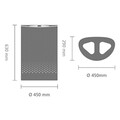 Cos de rufe, Brabantia, White Selector, 55 L, 29x45x63 cm, otel, alb