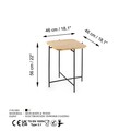 Masuta de cafea, Cerritos, Shb-005, 46x56x46 cm, Lemn, Negru / Natural