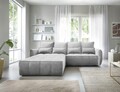 Coltar extensibil stanga 4 locuri ELTAP, LT-03NU, Campo, 265x196x88 cm, lemn/poliester, gri deschis