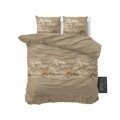 Lenjerie de pat dubla Royal Luxury Taupe, Royal Textile, 3 piese, 200 x 220 cm, 100% bumbac, multicolora