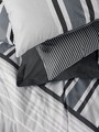 Lenjerie de pat dubla, Nobby - Anthracite, Cotton Box, Bumbac Ranforce