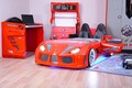 Pat pentru copii Car, Musvenus, Mnv3, 130x60x235 cm, Multicolor