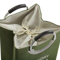 Cos de rufe cu manere Versa, 30x36x55 cm, poliester, verde