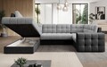 Coltar extensibil stanga 5 locuri ELTAP, LT-84MO-97MO, Blewett, 299x198x82 cm, lemn/poliester, gri deschis/gri inchis