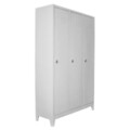 Dulap de depozitare cu incuietoare, Shelvoria, Js1012, 117x185x40 cm, Otel, Gri deschis