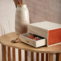 Cutie pentru bijuterii Linas, 18x16x9.5 cm, plastic, ecru