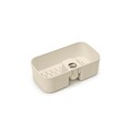 Suport baie cu montaj pe bara de dus, Brabantia, Caddy Soft Beige, 24.4x13.3x7.5 cm, polipropilena, bej