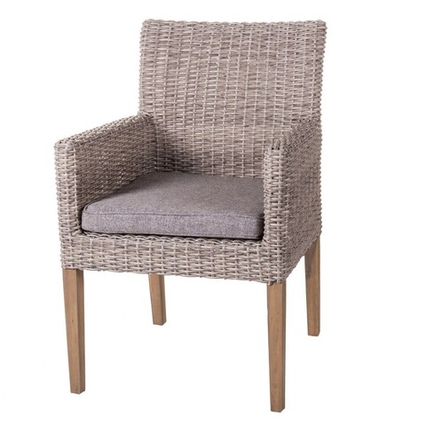 Scaun pentru gradina Patsy, 58 x 63 x 86 cm, ratan sintetic, gri BigBuy Home
