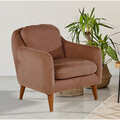Set de canapea, Unique Design, 867UNQ1620, Lemn de carpen, Maro