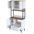 Dulap multifunctional, Rani, JE159, Alb/Maro