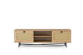 Comoda TV, Kalune Design, Begonya 180, 180x60x40 cm, Stejar / Negru