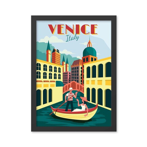 Tablou decorativ, Venice (40 x 55), MDF , Polistiren, Multicolor