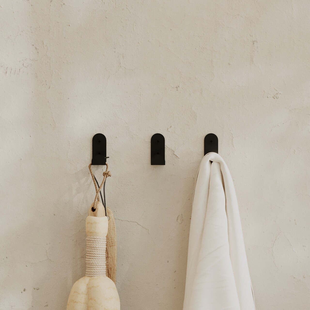 Cuier de perete, Leny Metal Hanger Single, Fier vopsit static, Negru - view 2