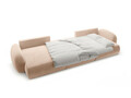 Coltar panoramic extensibil 5 locuri, Tonale, Cosmopolitan Design, 362x149x88 cm, catifea, bej migdala