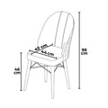 Set de scaune, Charlotte, Ritim, Metal, Crem/Alb