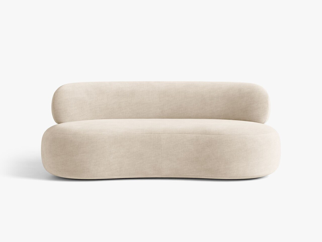 Canapea 3 locuri, Aura, Micadoni Home, 186x101x75 cm, tesatura Chenille, bej deschis — imaginea 11