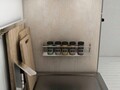 Raft de perete, Cerritos, Banyo Makyaj Rafı, Suport pentru condimente, Metal, Crom