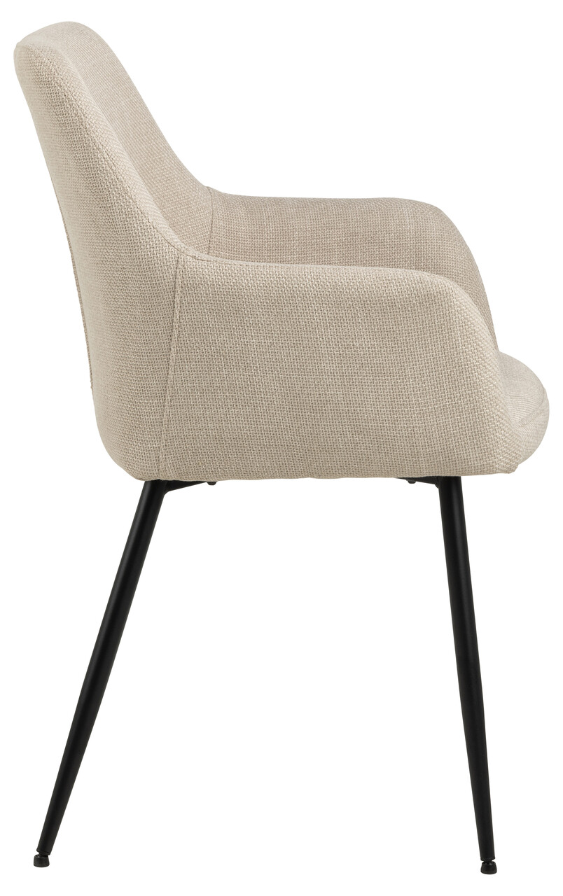 Scaun Lizzy, Actona, 59x59x85 cm, tesatura structurata/otel, bej - view 11