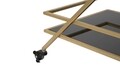 Carucior pentru servire Piramid, Mauro Ferretti, 90x40x80 cm, fier, auriu/negru