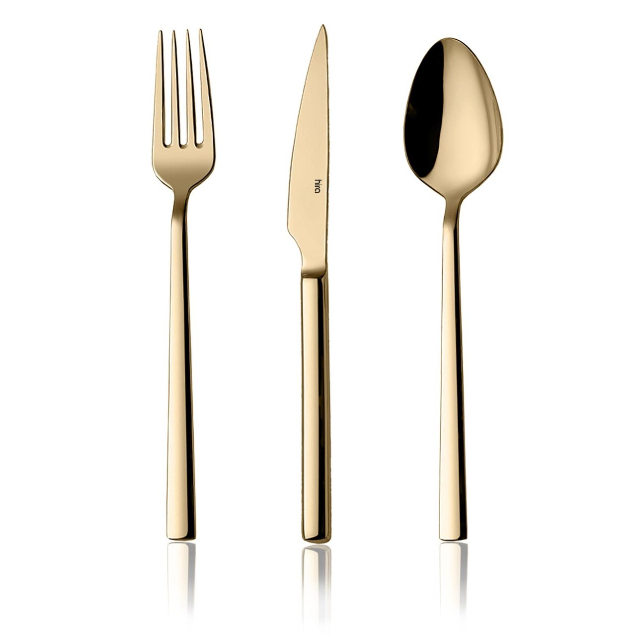 Set tacamuri, Hermia, 294HRO1143, Furculiță de masă: 21 x 2,5 cm (6 bucăți), Auriu - imagine 3