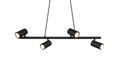 Lustra Marley, TRIO, 80x18x150 cm, 35W, 4x GU10, metal, negru mat