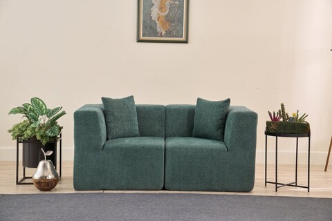 Canapea 2 locuri, Atelier del Sofa, 825BLC5410, Tesatura Chenille, Verde