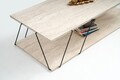Masuta de cafea, Kalune Design, Labranda, Travertin / Negru