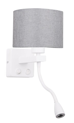 Aplica de perete Polo, Candellux, 18 x 44 cm, 2 x E27, 40W, alb