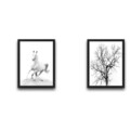 Set 2 tablouri decorative, White Horse Set, PAL, Hartie, Multicolor