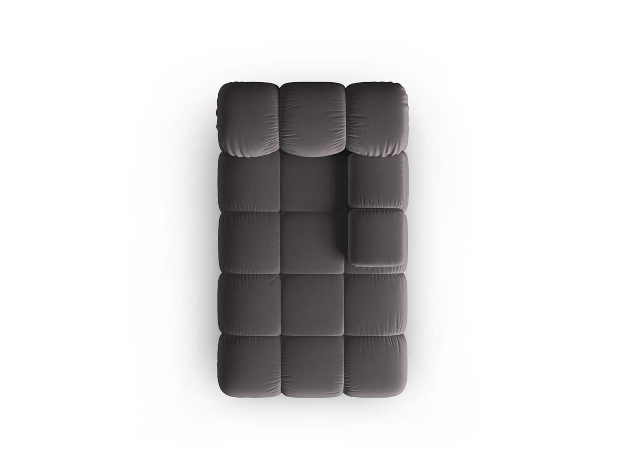 Sezlong living dreapta 1 loc, Bellis, Micadoni Home, BL, 155x94x70 cm, catifea, gri inchis