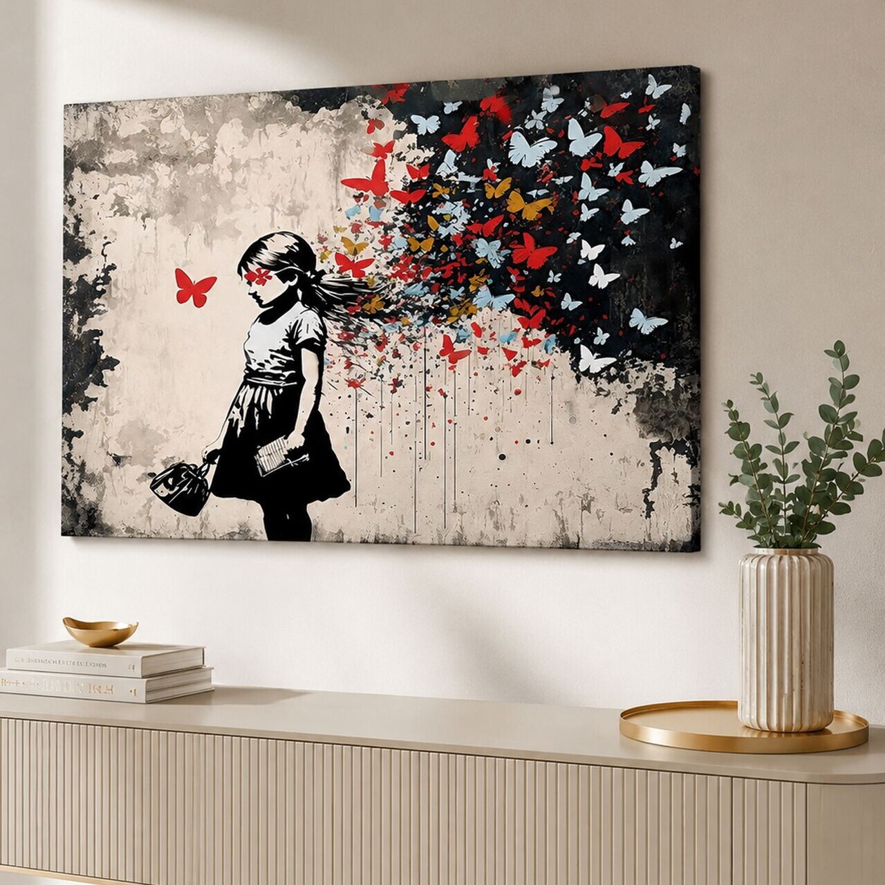 Tablou decorativ, KNV12064, Canvas, Cadru: 100% lemn (grosime: 3 cm), Multicolor — imaginea 2